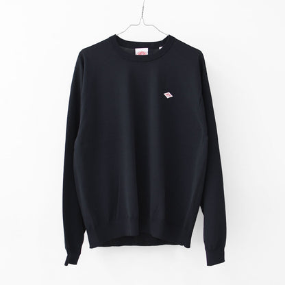 DANTON [ダントン] M Jersey Knit Crew Neck Pullover [DT-D0136YSD] ジャージーニットクルーネックプルオーバー・ニット・プルオーバーニット・ハイゲージニット・シンプル・ロゴ・MEN'S [2026SS]