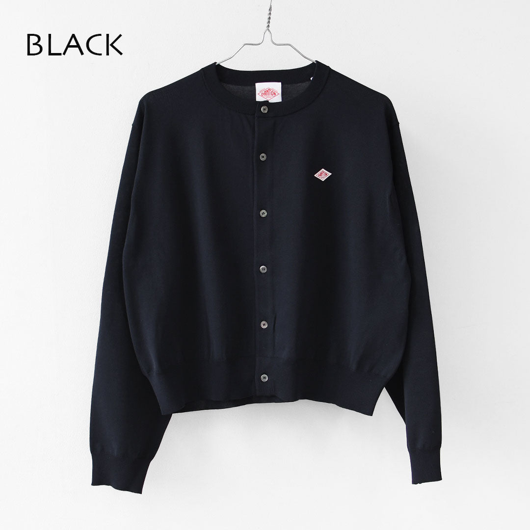 DANTON [ダントン] W Jersey Knit Crew Neck Cardigan [DT-D0137YSD] ジャージーニットクルーネックカーディガン・ニットカーディガン・ハイゲージニット・クルーネック・シンプル・ロゴ・LADY'S [2026SS]