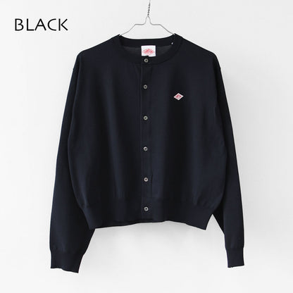 DANTON [ダントン] W Jersey Knit Crew Neck Cardigan [DT-D0137YSD] ジャージーニットクルーネックカーディガン・ニットカーディガン・ハイゲージニット・クルーネック・シンプル・ロゴ・LADY'S [2026SS]