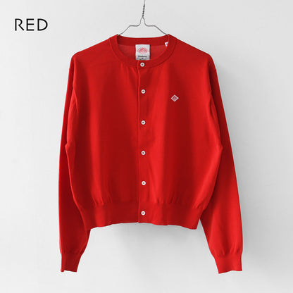 DANTON [ダントン] W Jersey Knit Crew Neck Cardigan [DT-D0137YSD] ジャージーニットクルーネックカーディガン・ニットカーディガン・ハイゲージニット・クルーネック・シンプル・ロゴ・LADY'S [2026SS]