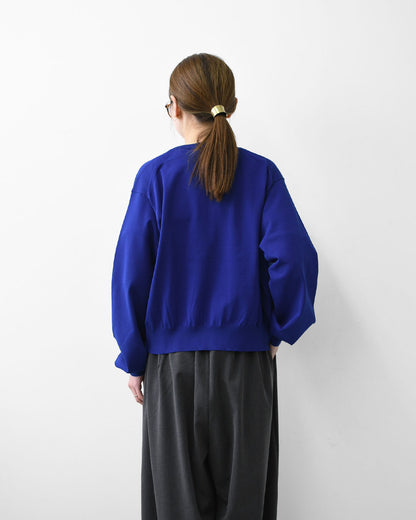 DANTON [ダントン] W Jersey Knit Crew Neck Cardigan [DT-D0137YSD] ジャージーニットクルーネックカーディガン・ニットカーディガン・ハイゲージニット・クルーネック・シンプル・ロゴ・LADY'S [2026SS]
