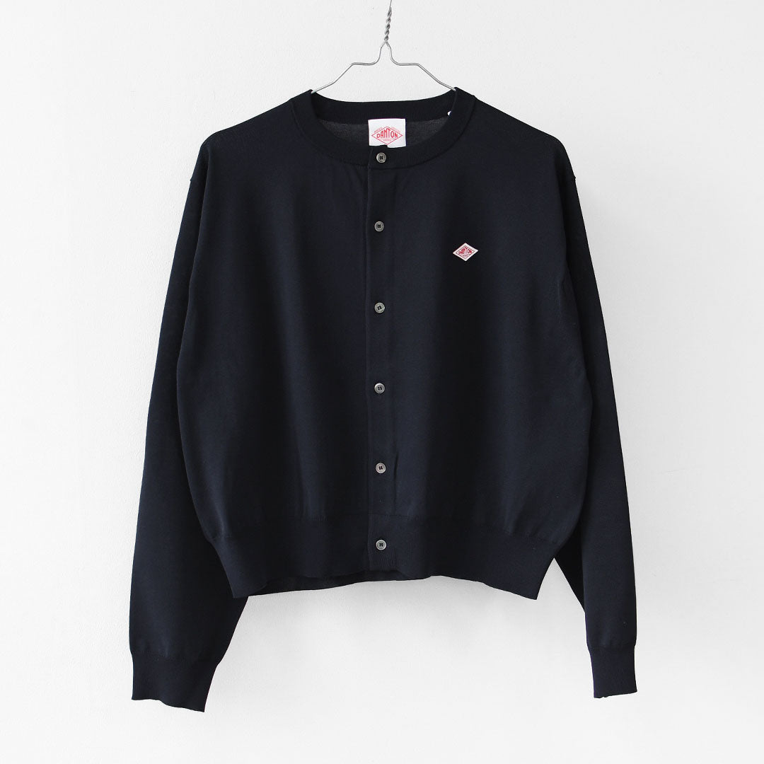 DANTON [ダントン] W Jersey Knit Crew Neck Cardigan [DT-D0137YSD] ジャージーニットクルーネックカーディガン・ニットカーディガン・ハイゲージニット・クルーネック・シンプル・ロゴ・LADY'S [2026SS]
