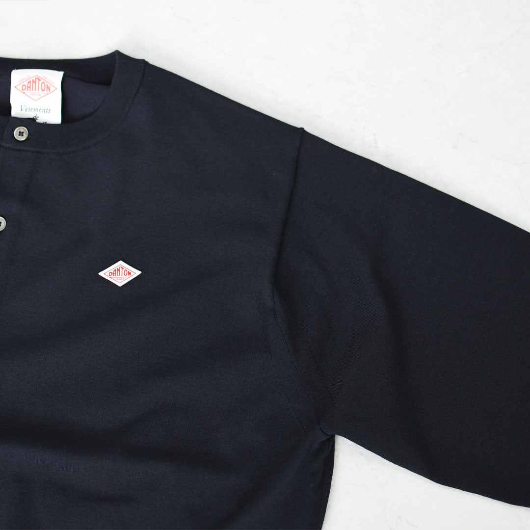 DANTON [ダントン] W Jersey Knit Crew Neck Cardigan [DT-D0137YSD] ジャージーニットクルーネックカーディガン・ニットカーディガン・ハイゲージニット・クルーネック・シンプル・ロゴ・LADY'S [2026SS]