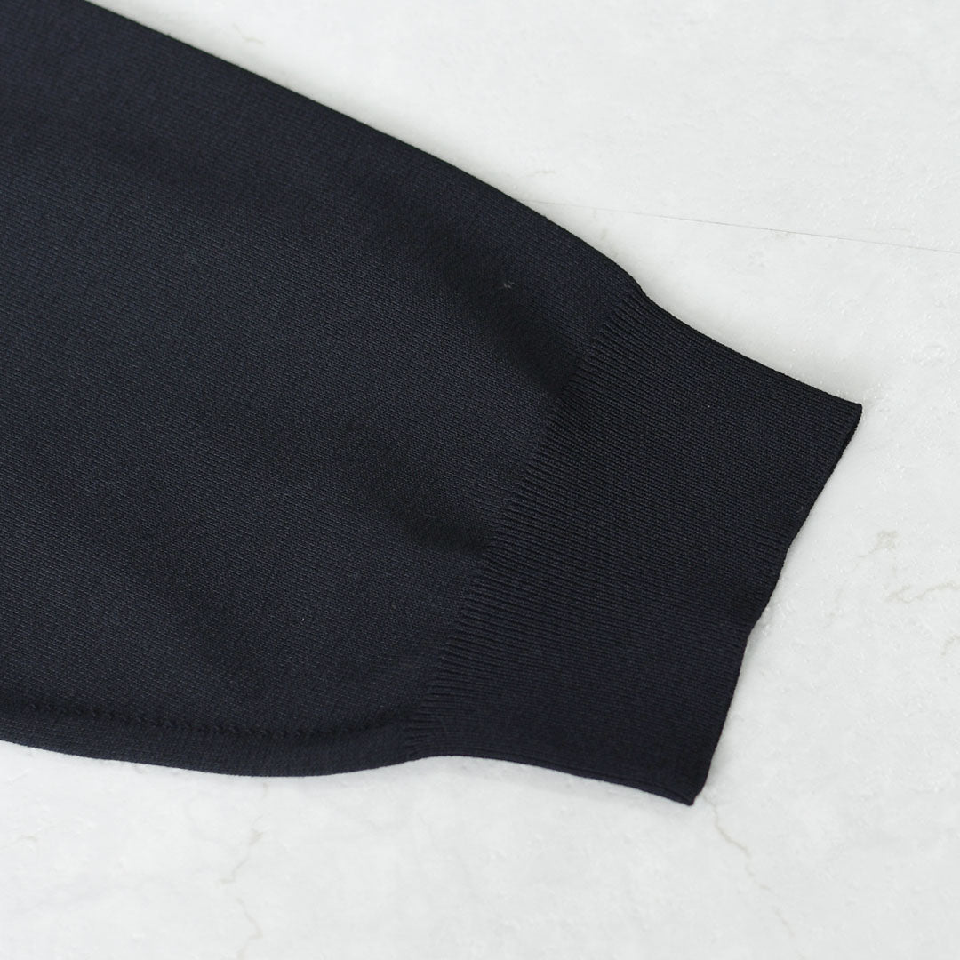 DANTON [ダントン] W Jersey Knit Crew Neck Cardigan [DT-D0137YSD] ジャージーニットクルーネックカーディガン・ニットカーディガン・ハイゲージニット・クルーネック・シンプル・ロゴ・LADY'S [2026SS]