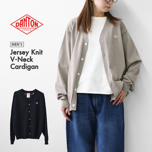 DANTON [ダントン] M Jersey Knit V-Neck Cardigan [DT-D0138YSD] ジャージーニットVネックカーディガン・ニットカーディガン・Vネックカーディガン・ハイゲージニット・シンプル・ロゴ・MEN'S [2026SS]