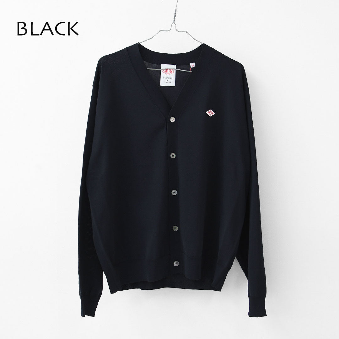 DANTON [ダントン] M Jersey Knit V-Neck Cardigan [DT-D0138YSD] ジャージーニットVネックカーディガン・ニットカーディガン・Vネックカーディガン・ハイゲージニット・シンプル・ロゴ・MEN'S [2026SS]