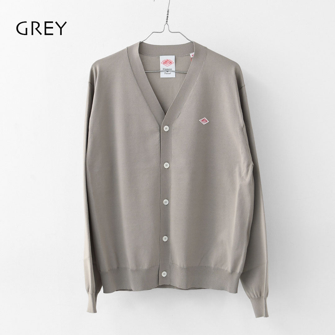 DANTON [ダントン] M Jersey Knit V-Neck Cardigan [DT-D0138YSD] ジャージーニットVネックカーディガン・ニットカーディガン・Vネックカーディガン・ハイゲージニット・シンプル・ロゴ・MEN'S [2026SS]