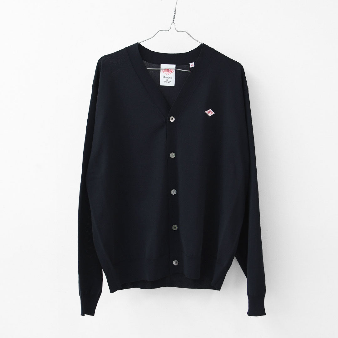 DANTON [ダントン] M Jersey Knit V-Neck Cardigan [DT-D0138YSD] ジャージーニットVネックカーディガン・ニットカーディガン・Vネックカーディガン・ハイゲージニット・シンプル・ロゴ・MEN'S [2026SS]