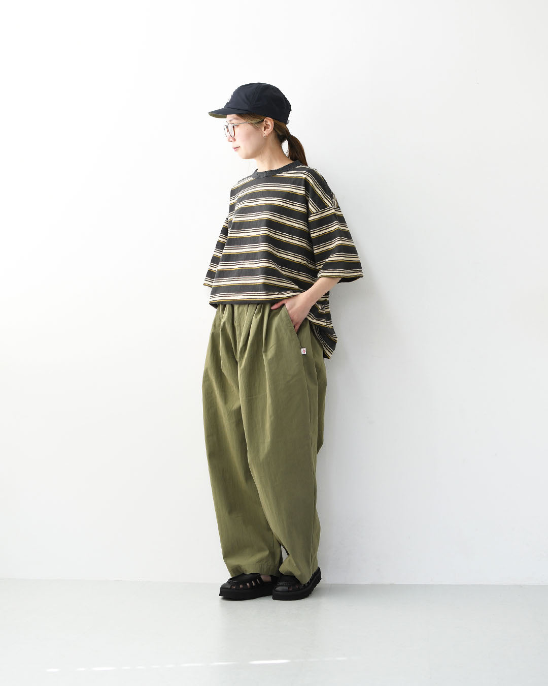 DANTON [ダントン] W C/N Twill Double Pleated Easy Pants [DT-E0212CNO] C/N ツイルダブルタックイージーパンツ・2タックイージーパンツ・ルーズパンツ・ゆったりシルエット・LADY'S [2026SS]