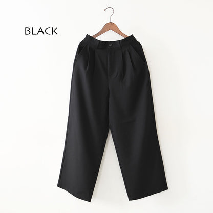 DANTON [ダントン] W MELANGE TWILL 2TUCK WIDE PANTS [DT-E0252MET] メランジツイル2タックワイドパンツ [2025SS]