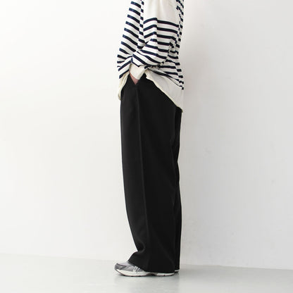 DANTON [ダントン] W MELANGE TWILL 2TUCK WIDE PANTS [DT-E0252MET] メランジツイル2タックワイドパンツ [2025SS]