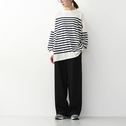 DANTON [ダントン] W MELANGE TWILL 2TUCK WIDE PANTS [DT-E0252MET] メランジツイル2タックワイドパンツ [2025SS]