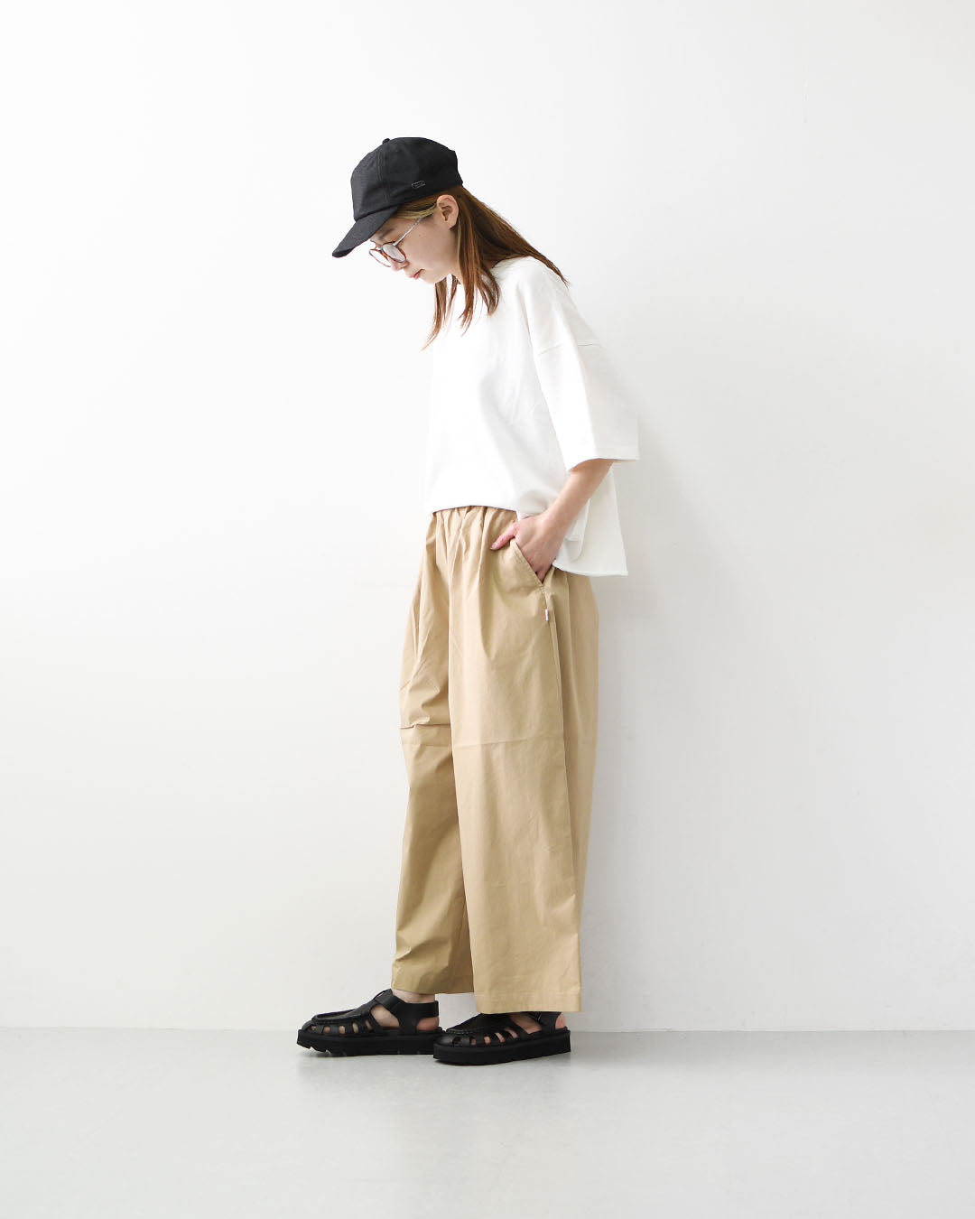 DANTON [ダントン] W CROPPED WIDE PANTS [DT-E0295CBD] クロップワイドパンツ・リラックス・ゆったりシルエット・LADY'S [2026SS]