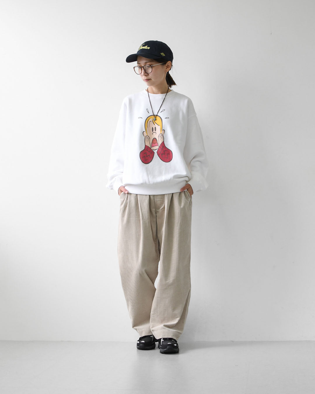 DANTON [ダントン] W Corduroy 2-Tuck Easy Pants [DT-E0318CDU] コーデュロイ 2タック イージーパンツ・コーデュロイパンツ・ストレートシルエット・クロップド丈・LADY'S [2026AW]