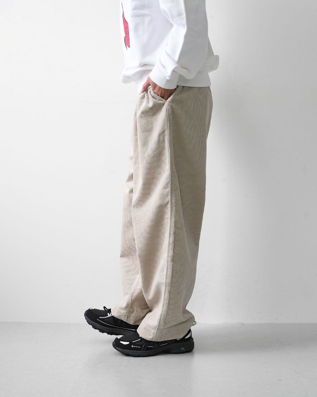DANTON [ダントン] W Corduroy 2-Tuck Easy Pants [DT-E0318CDU] コーデュロイ 2タック イージーパンツ・コーデュロイパンツ・ストレートシルエット・クロップド丈・LADY'S [2026AW]