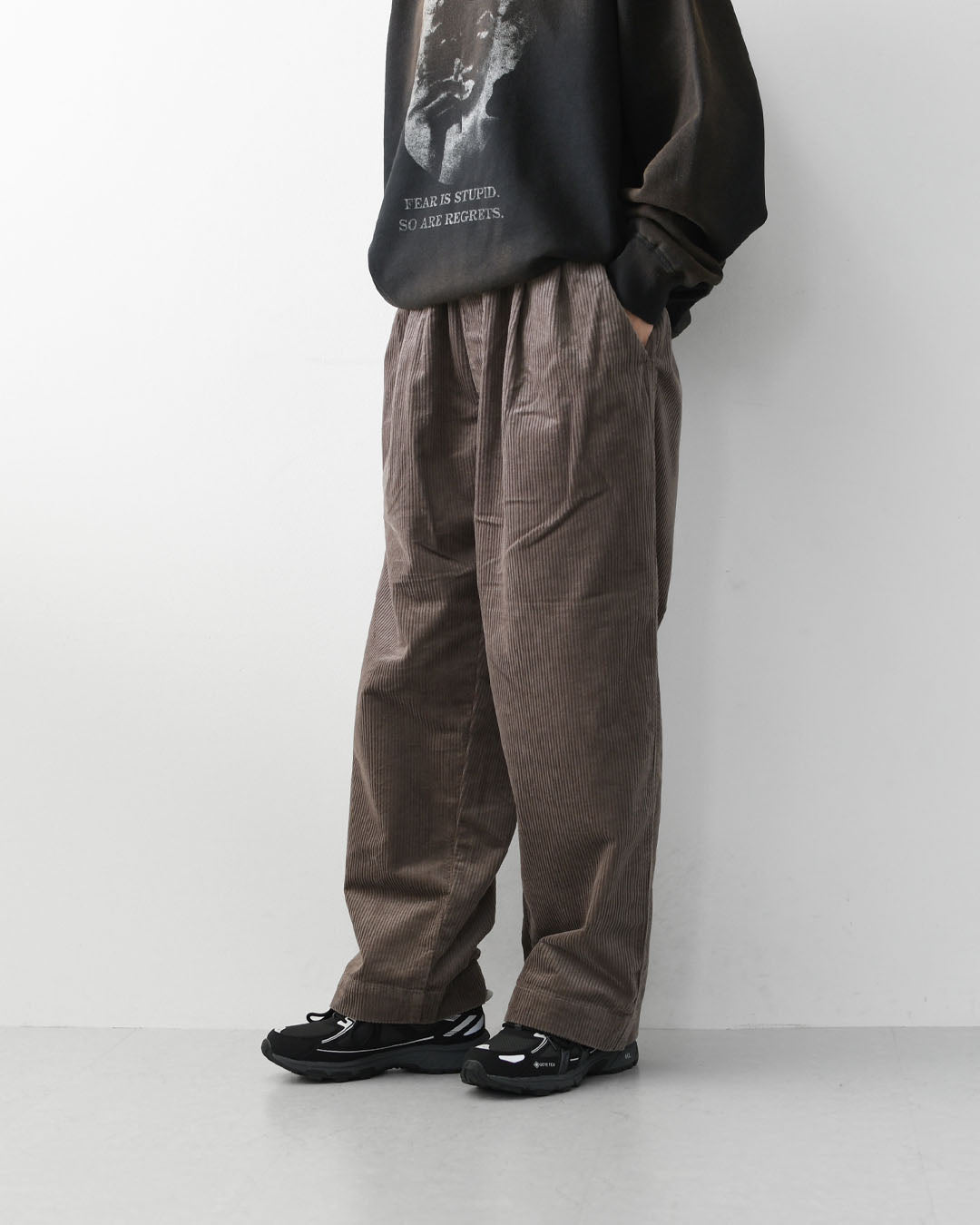 DANTON [ダントン] W Corduroy 2-Tuck Easy Pants [DT-E0318CDU] コーデュロイ 2タック イージーパンツ・コーデュロイパンツ・ストレートシルエット・クロップド丈・LADY'S [2026AW]