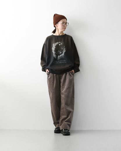 DANTON [ダントン] W Corduroy 2-Tuck Easy Pants [DT-E0318CDU] コーデュロイ 2タック イージーパンツ・コーデュロイパンツ・ストレートシルエット・クロップド丈・LADY'S [2026AW]