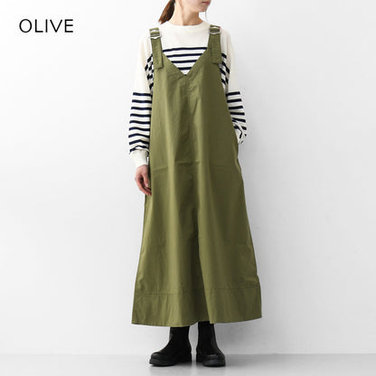 DANTON [ダントン] W V-NECK OVERALLS SKIRT [DT-F0048NCP] Ｖネックオーバーオールスカート [2025SS]