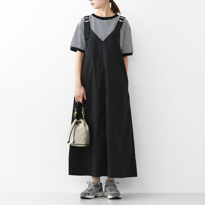 DANTON [ダントン] W V-NECK OVERALLS SKIRT [DT-F0048NCP] Ｖネックオーバーオールスカート [2025SS]