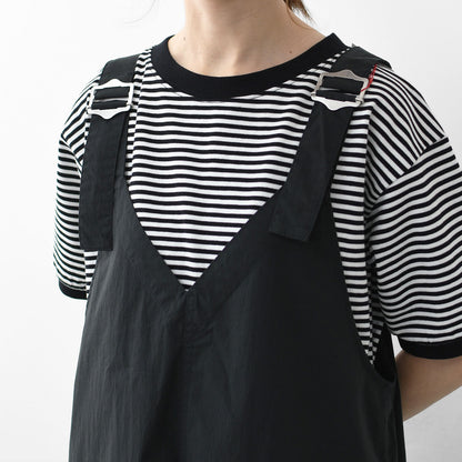 DANTON [ダントン] W V-NECK OVERALLS SKIRT [DT-F0048NCP] Ｖネックオーバーオールスカート [2025SS]