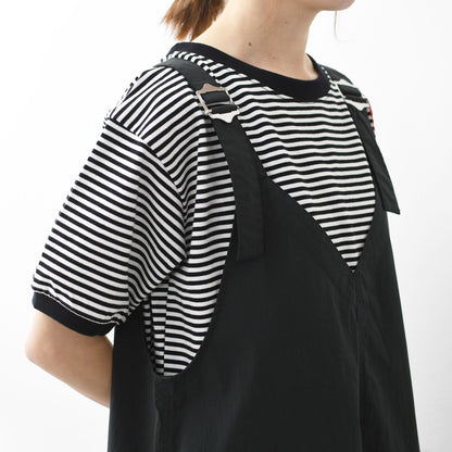 DANTON [ダントン] W V-NECK OVERALLS SKIRT [DT-F0048NCP] Ｖネックオーバーオールスカート [2025SS]