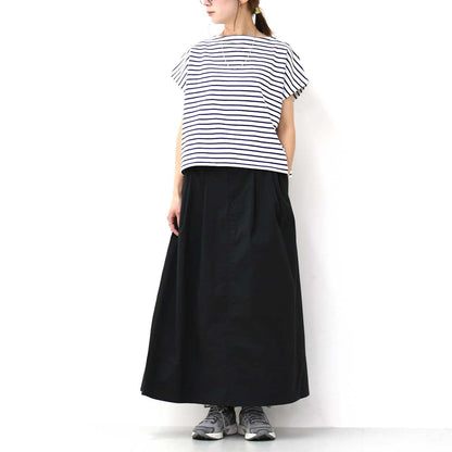 DANTON [ダントン] W C/N TYPEWRITER 2TUCK SKIRT [DT-F0073NCP] C/Nタイプライター2タックスカート [2025SS]