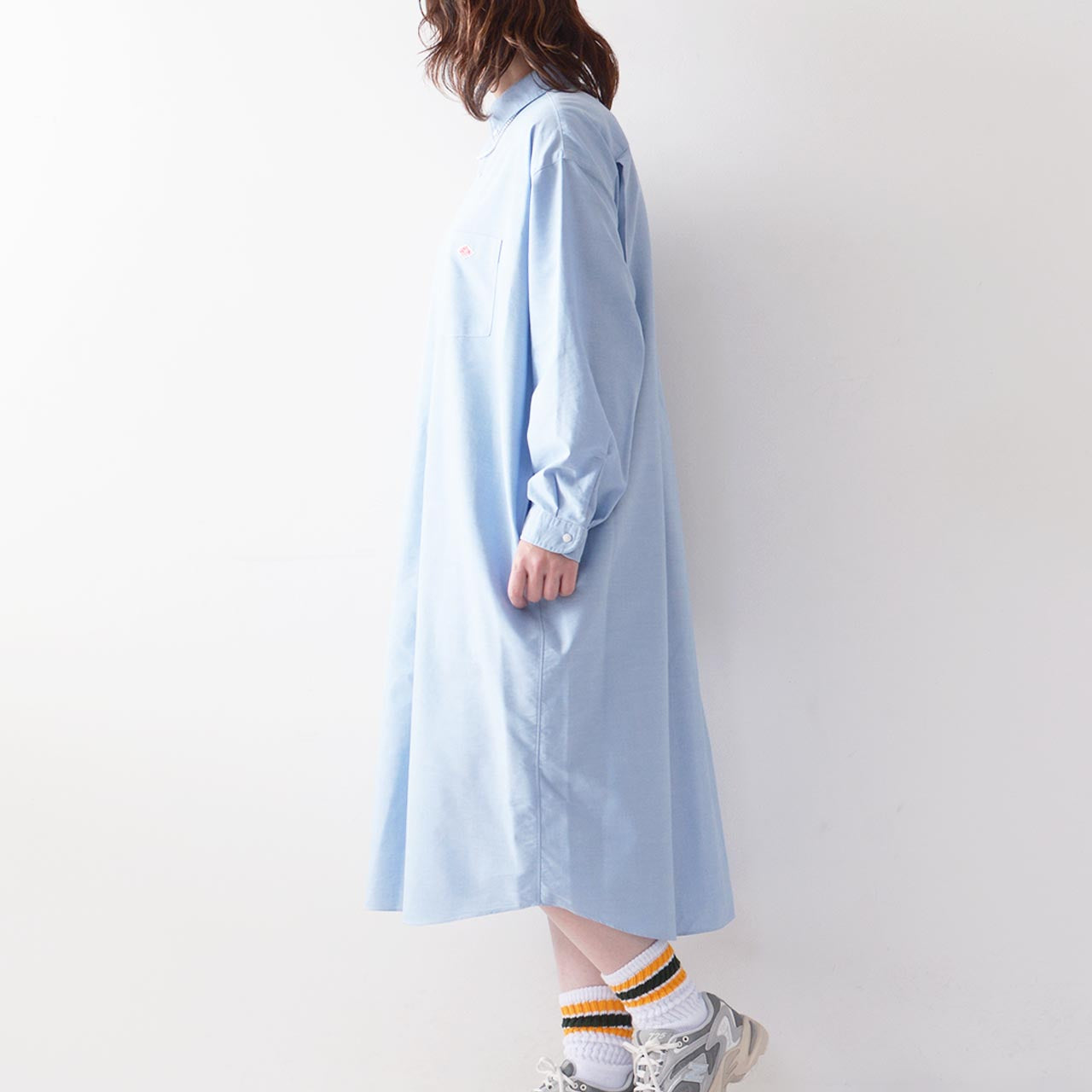 DANTON [ダントン] W COOLMAX OXFORD B.D SHIRT DRESS-SOLID- [DT-G0049CMX-S] クールマックスボタンダウンシャツドレス [2024SS]