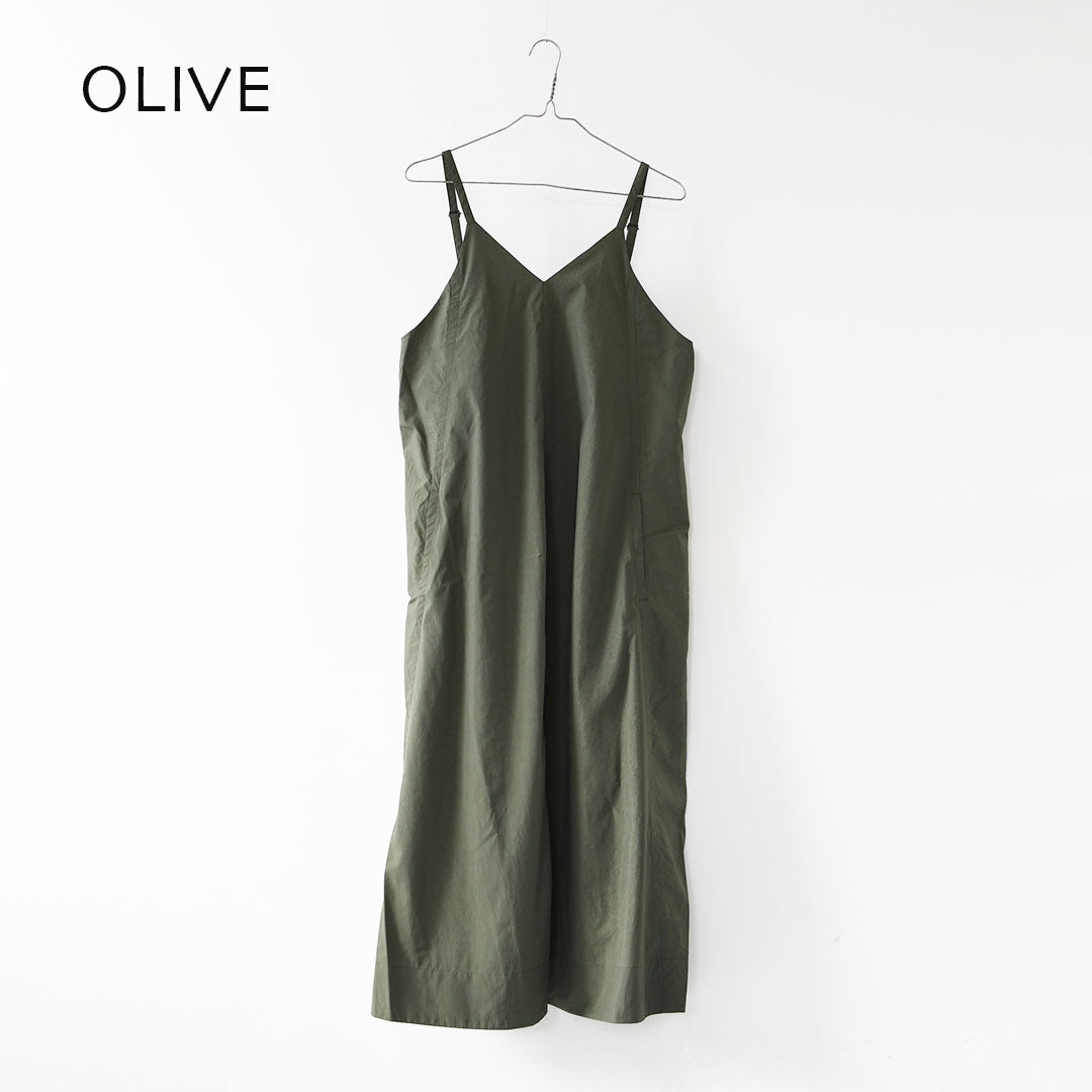 DANTON [ダントン] Women's Nylon Taffeta Camisole Dress [DT-G0114NSB] Aラインドレス・ナイロンタフタ・キャミソールワンピース・フレアーシルエット・LADY'S [2026SS]