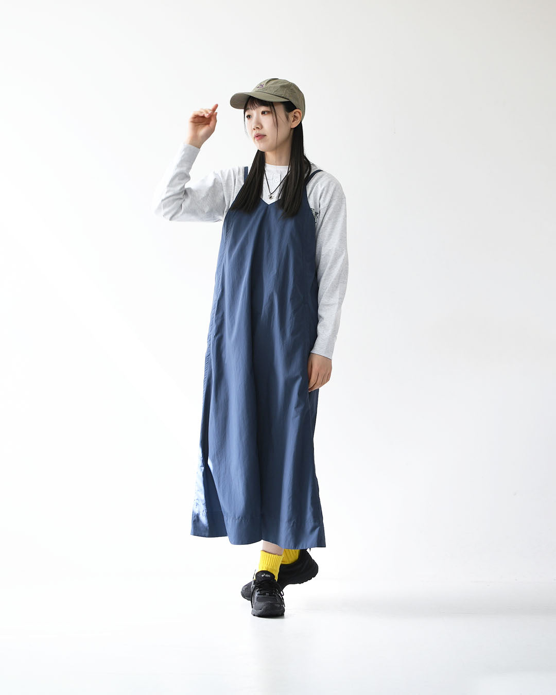 DANTON [ダントン] Women's Nylon Taffeta Camisole Dress [DT-G0114NSB] Aラインドレス・ナイロンタフタ・キャミソールワンピース・フレアーシルエット・LADY'S [2026SS]