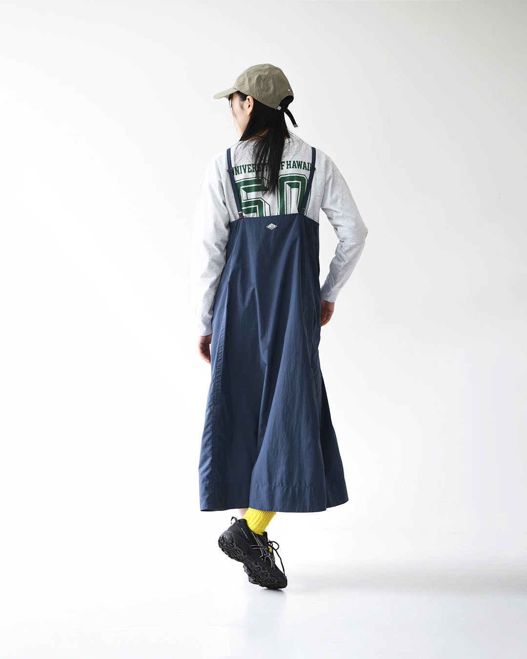 DANTON [ダントン] Women's Nylon Taffeta Camisole Dress [DT-G0114NSB] Aラインドレス・ナイロンタフタ・キャミソールワンピース・フレアーシルエット・LADY'S [2026SS]