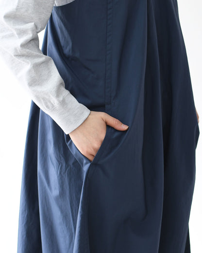 DANTON [ダントン] Women's Nylon Taffeta Camisole Dress [DT-G0114NSB] Aラインドレス・ナイロンタフタ・キャミソールワンピース・フレアーシルエット・LADY'S [2026SS]