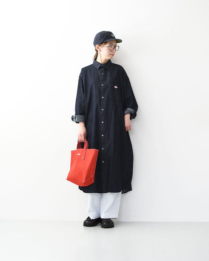 DANTON [ダントン] W Denim Dungaree Classic Collar Dress [DT-G0115DUG] デニムダンガリークラシックカラードレス・シャツワンピース・デニムシャツワンピース・レギュラーカラー・ダンガリー・LADY'S [2026SS]