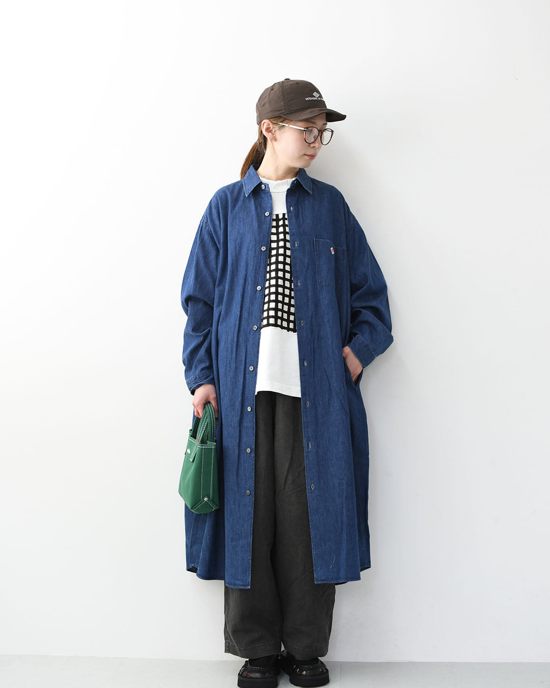 DANTON [ダントン] W Denim Dungaree Classic Collar Dress [DT-G0115DUG] デニムダンガリークラシックカラードレス・シャツワンピース・デニムシャツワンピース・レギュラーカラー・ダンガリー・LADY'S [2026SS]