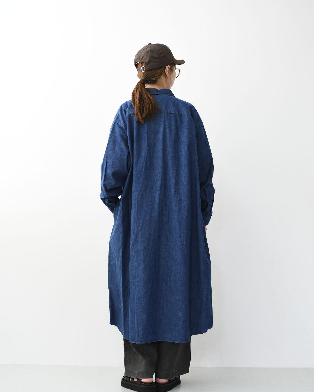 DANTON [ダントン] W Denim Dungaree Classic Collar Dress [DT-G0115DUG] デニムダンガリークラシックカラードレス・シャツワンピース・デニムシャツワンピース・レギュラーカラー・ダンガリー・LADY'S [2026SS]