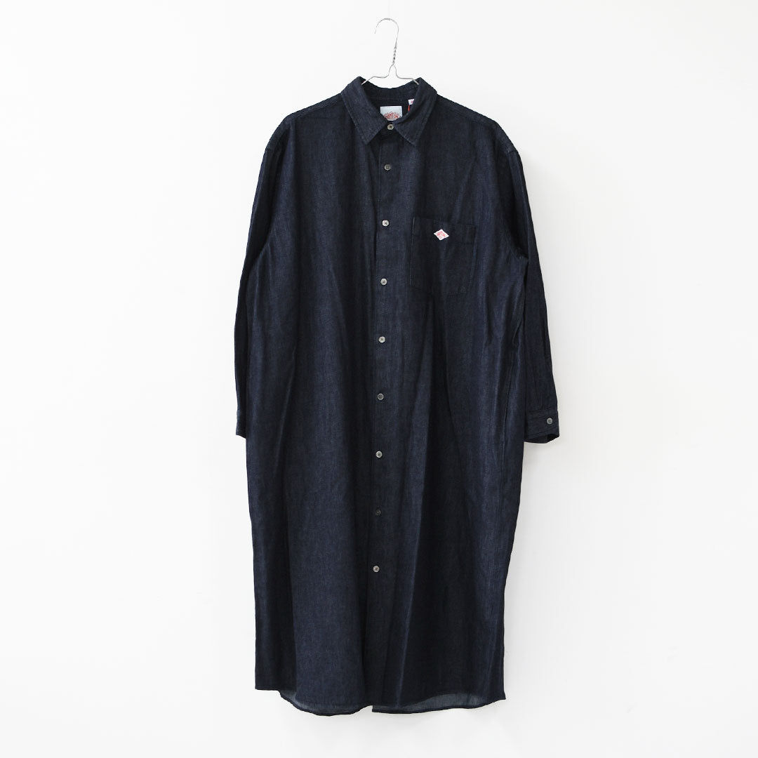 DANTON [ダントン] W Denim Dungaree Classic Collar Dress [DT-G0115DUG] デニムダンガリークラシックカラードレス・シャツワンピース・デニムシャツワンピース・レギュラーカラー・ダンガリー・LADY'S [2026SS]