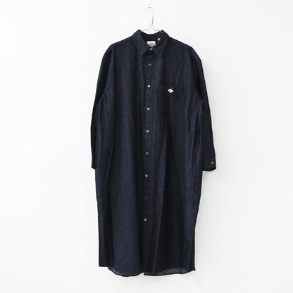 DANTON [ダントン] W Denim Dungaree Classic Collar Dress [DT-G0115DUG] デニムダンガリークラシックカラードレス・シャツワンピース・デニムシャツワンピース・レギュラーカラー・ダンガリー・LADY'S [2026SS]