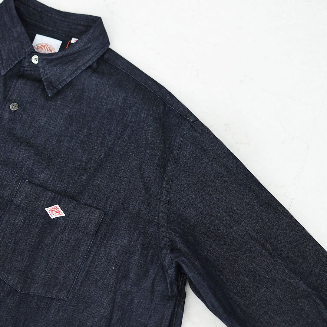 DANTON [ダントン] W Denim Dungaree Classic Collar Dress [DT-G0115DUG] デニムダンガリークラシックカラードレス・シャツワンピース・デニムシャツワンピース・レギュラーカラー・ダンガリー・LADY'S [2026SS]