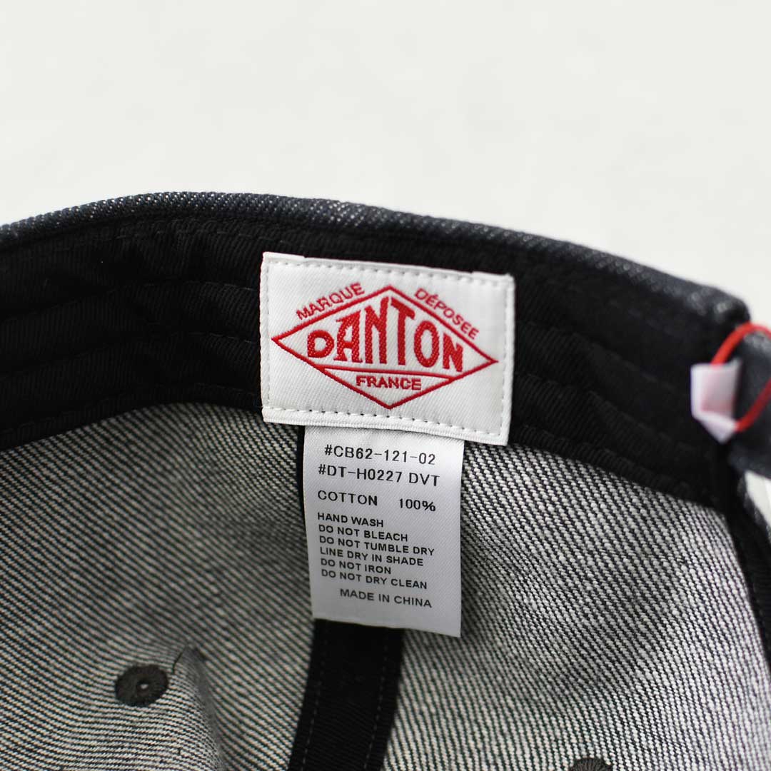DANTON [ダントン] カラーデニム 6Pキャップ [DT-H0227DVT] 6パネルキャップ・コットンキャップ・ヴィンテージライク・キャンプ・アウトドア・MEN'S / LADY'S [2026AW]