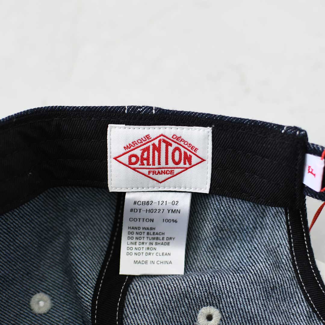DANTON [ダントン] Denim 6-Panel Cap [DT-H0227YMN] デニム6パネルキャップ・6パネルキャップ・コットンキャップ・キャンプ・アウトドア・デニム地・MEN'S / LADY'S [2026AW]