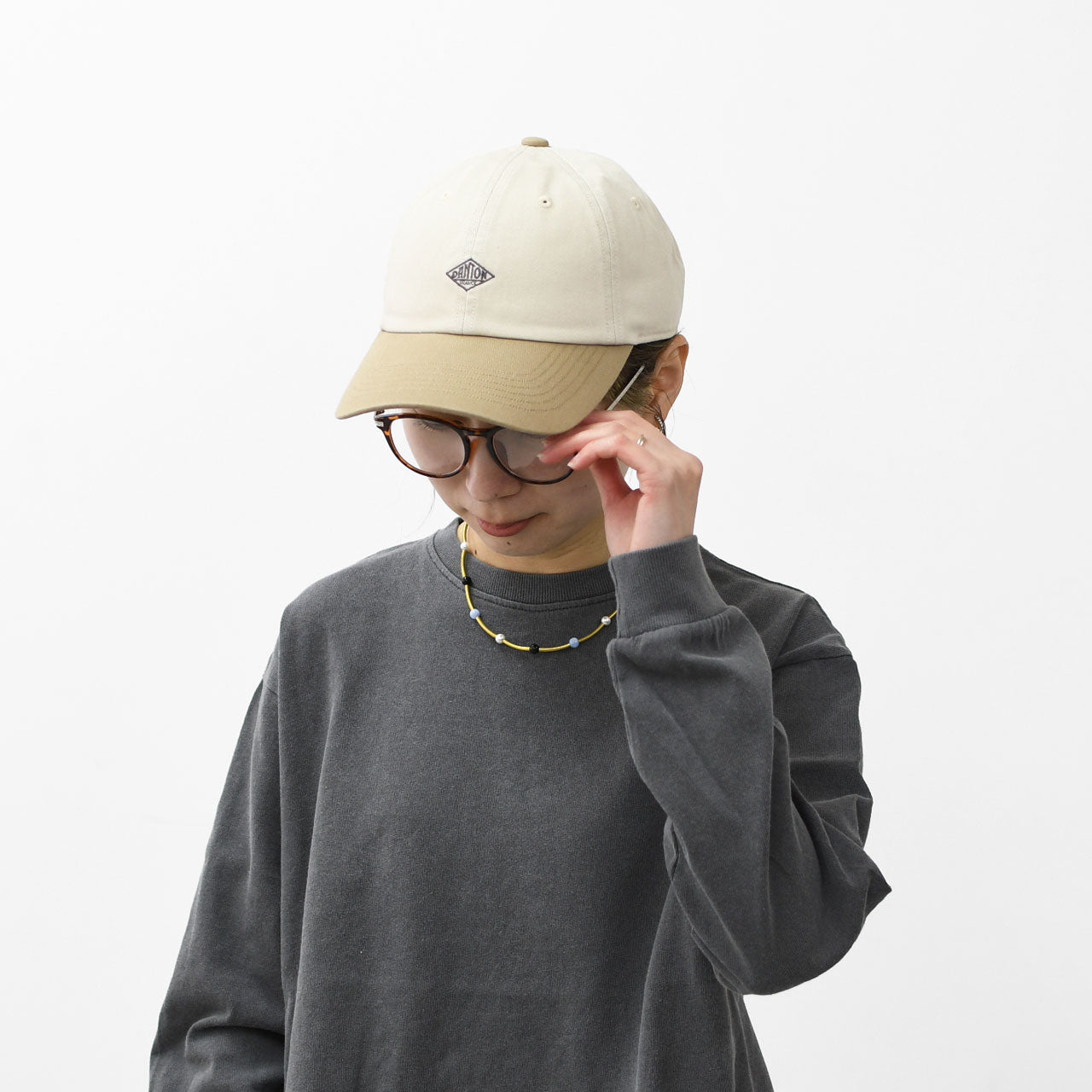 DANTON [ダントン] CHINO CLOTH 6PANEL 2TONE CAP [DT-H0228TKC] チノクロス6パネルキャップ [2026SS]