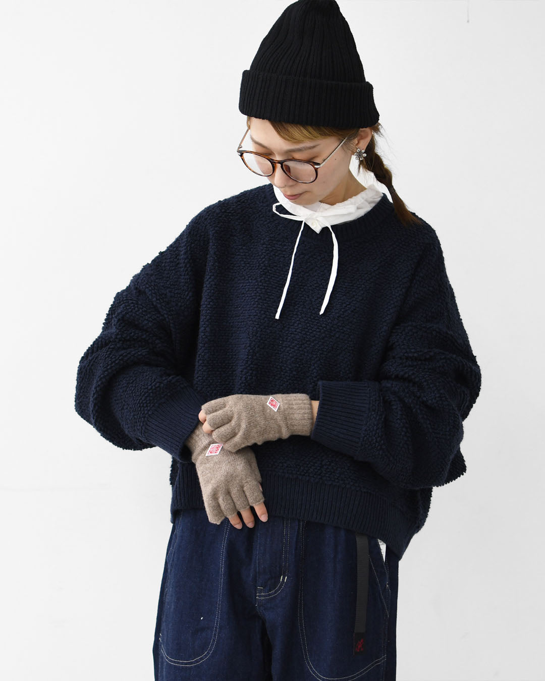 DANTON [ダントン] FINGERLESS KNIT GLOVES [DT-H0307GPW] フィンガーレスグローブ・手袋・アウトドア・キャンプ・あったかキャップ・冬アイテム・MEN'S / LADY'S [2025AW]