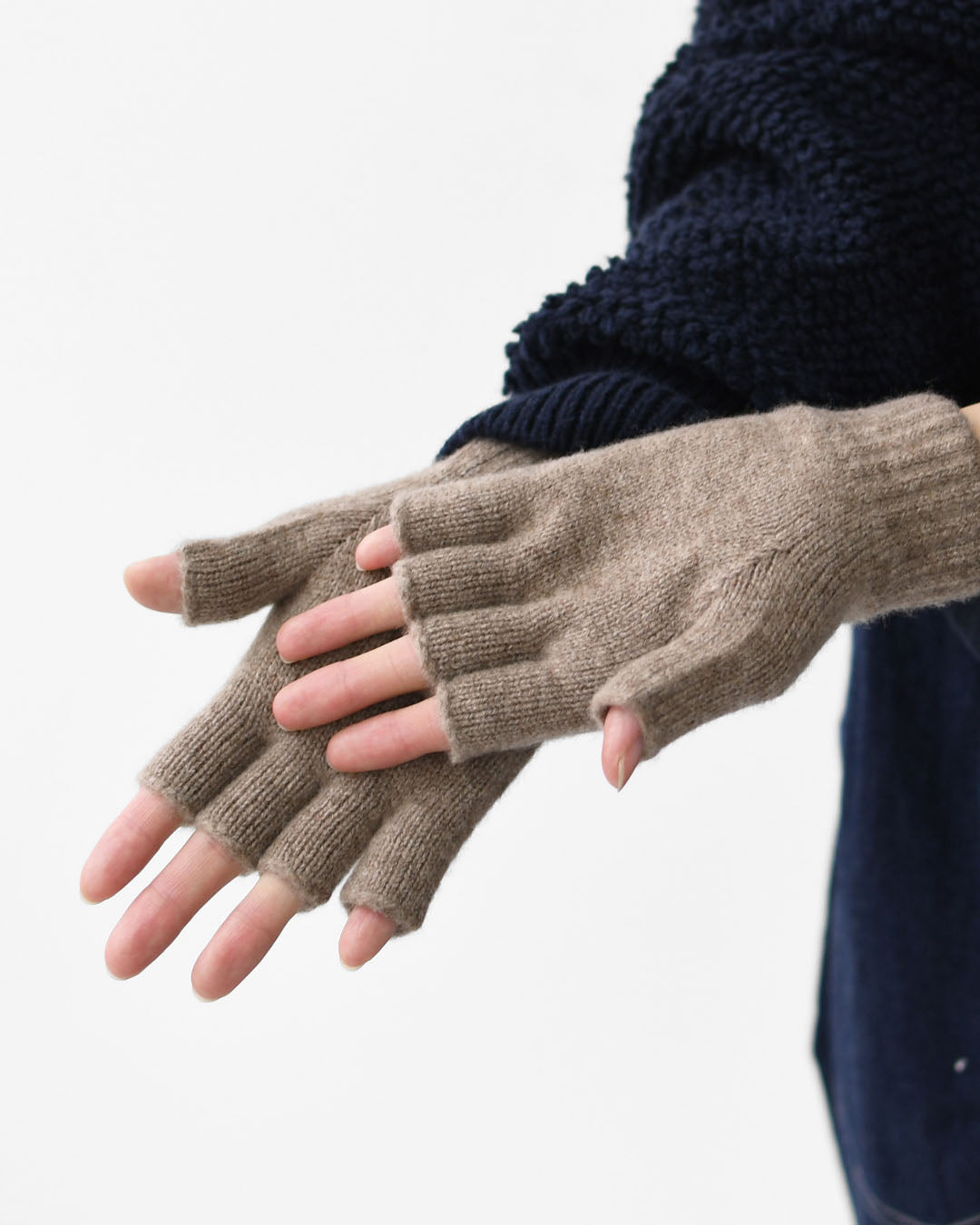 DANTON [ダントン] FINGERLESS KNIT GLOVES [DT-H0307GPW] フィンガーレスグローブ・手袋・アウトドア・キャンプ・あったかキャップ・冬アイテム・MEN'S / LADY'S [2025AW]