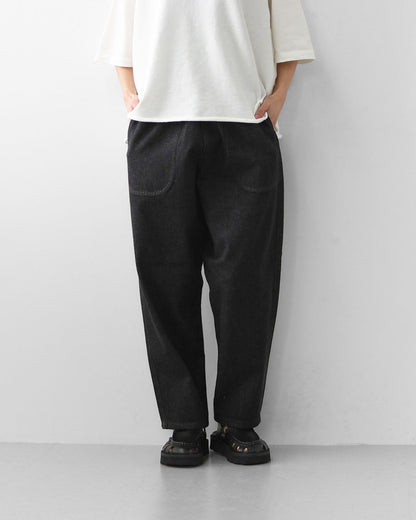 DANTON [ダントン] W Black Denim Easy Pants [JD-2540KBK] ブラックデニムイージーパンツ・リラックス・ゆったりシルエット・リラックスパンツ・ルーズデニム・LADY'S [2026SS]