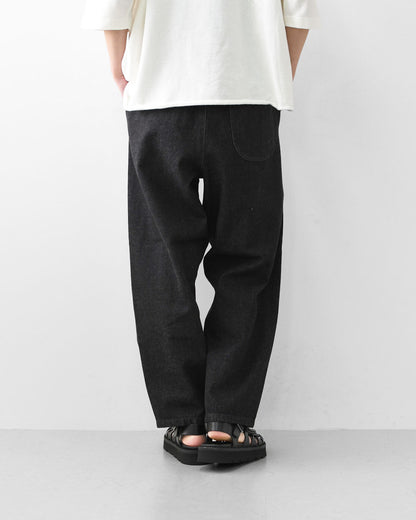 DANTON [ダントン] W Black Denim Easy Pants [JD-2540KBK] ブラックデニムイージーパンツ・リラックス・ゆったりシルエット・リラックスパンツ・ルーズデニム・LADY'S [2026SS]