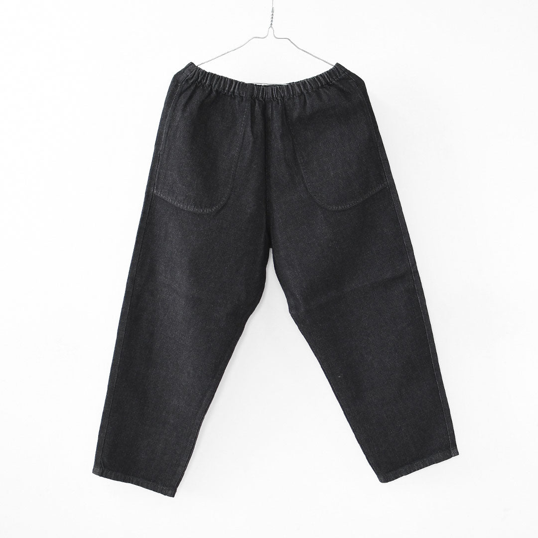 DANTON [ダントン] W Black Denim Easy Pants [JD-2540KBK] ブラックデニムイージーパンツ・リラックス・ゆったりシルエット・リラックスパンツ・ルーズデニム・LADY'S [2026SS]