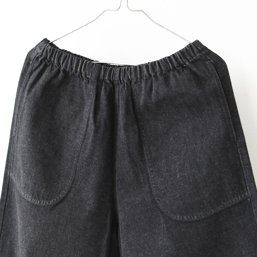 DANTON [ダントン] W Black Denim Easy Pants [JD-2540KBK] ブラックデニムイージーパンツ・リラックス・ゆったりシルエット・リラックスパンツ・ルーズデニム・LADY'S [2026SS]
