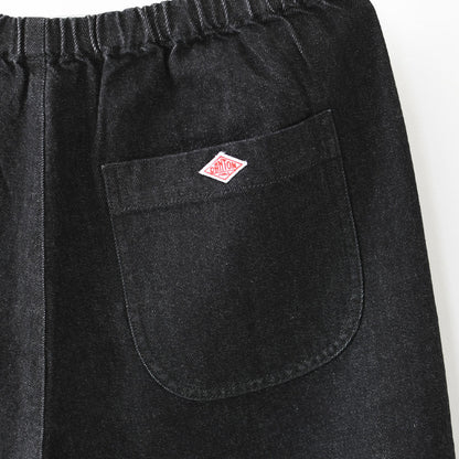 DANTON [ダントン] W Black Denim Easy Pants [JD-2540KBK] ブラックデニムイージーパンツ・リラックス・ゆったりシルエット・リラックスパンツ・ルーズデニム・LADY'S [2026SS]