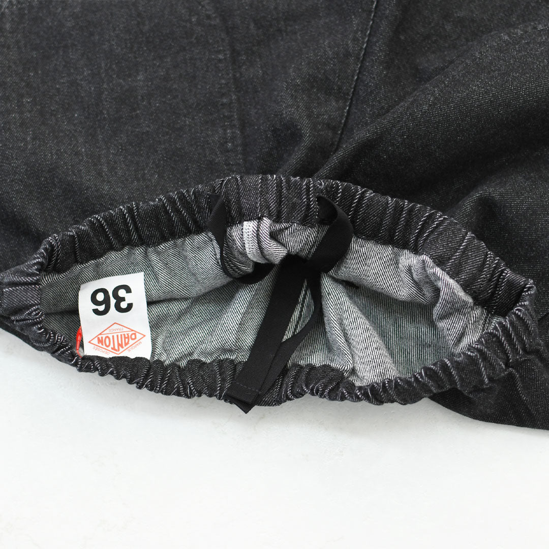 DANTON [ダントン] W Black Denim Easy Pants [JD-2540KBK] ブラックデニムイージーパンツ・リラックス・ゆったりシルエット・リラックスパンツ・ルーズデニム・LADY'S [2026SS]