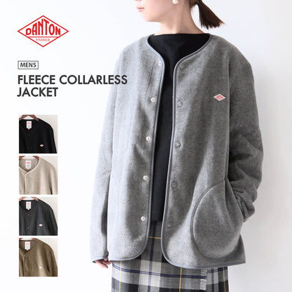 DANTON [ダントン] M FLEECE COLLARLESS JACKET [JD-8939] フリースカラーレスジャケット・フリースジャケット・アウター・メンズ・男性用・MEN'S [2025AW]