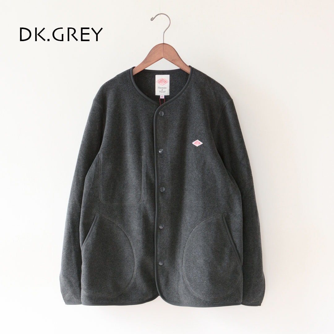 DANTON [ダントン] M FLEECE COLLARLESS JACKET [JD-8939] フリースカラーレスジャケット・フリースジャケット・アウター・メンズ・男性用・MEN'S [2026AW]